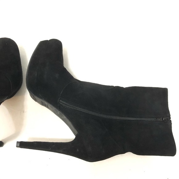 STUART WEITZMAN Black Suede Platform Booties - Picture 7 of 11